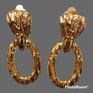 Vintage door knocker earings.